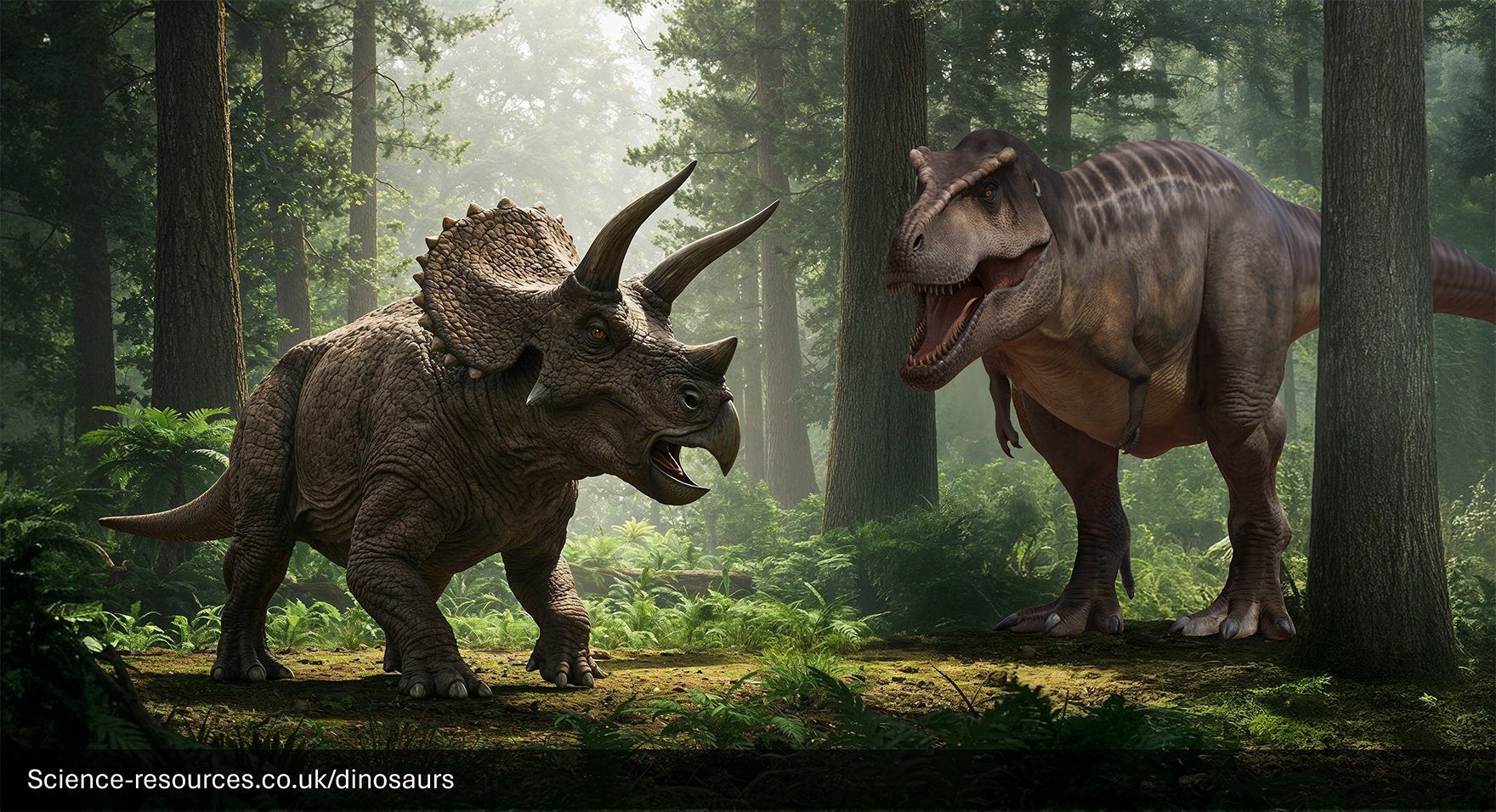 T-Rex hunting its prey